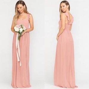 Show Me Your MuMu June Maxi, Maternity-Friendly Bridesmaid Gown Rustic Mauve